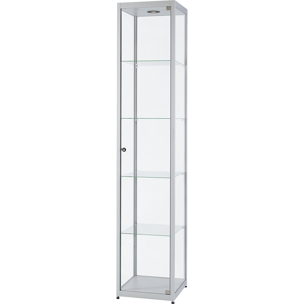 Vitrine mit LED-Deckenspot