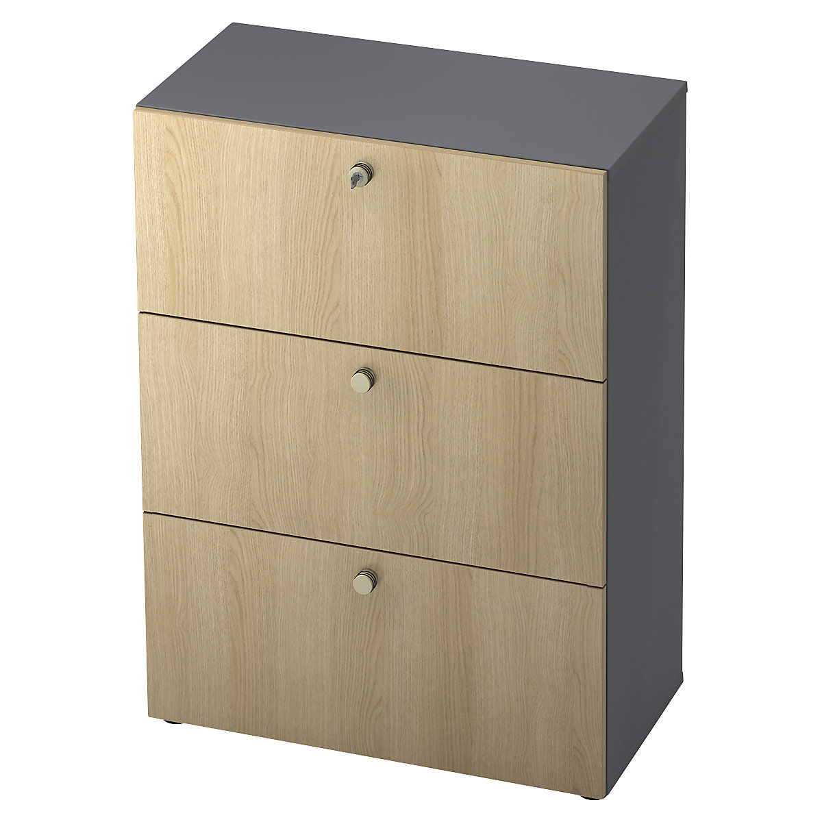 eurokraft pro Hanging File Cabinet Graphite/Oak 110 cm 3