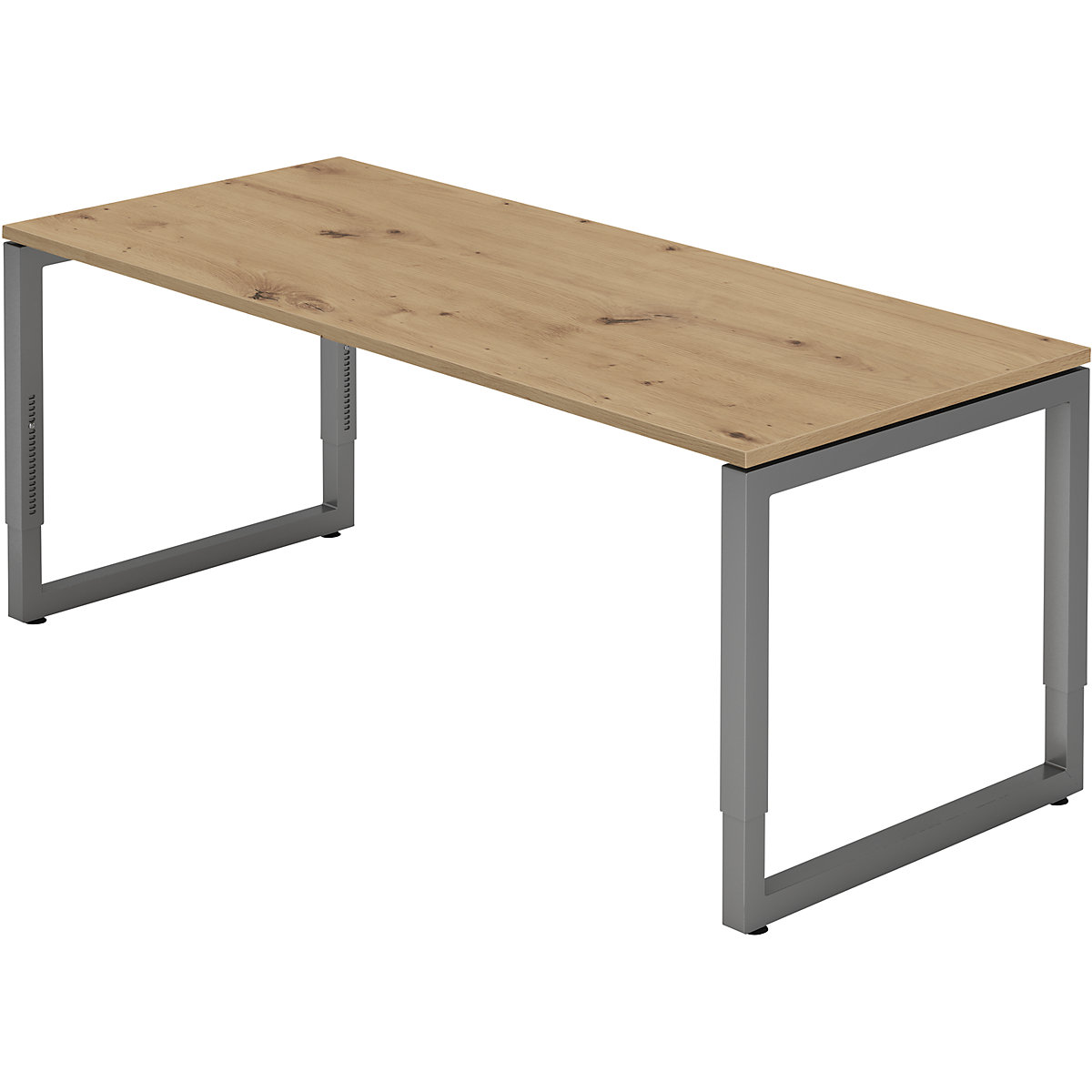 eurokraft pro Height-Adjustable Desk Wild Oak / Graphite 180x80 3