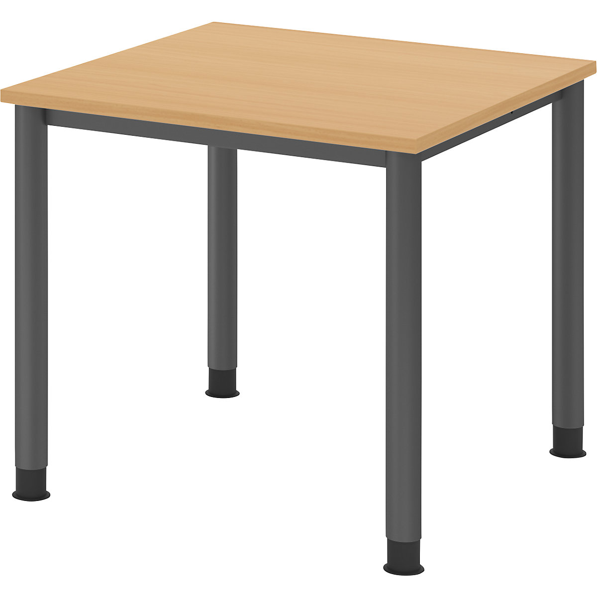 kaiserkraft Height-Adjustable Desk Graphite/Beech 800x800 3