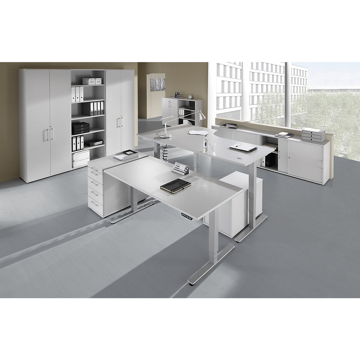 Stehschreibtisch, elektrisch höhenverstellbar (Produktabbildung 2)-1