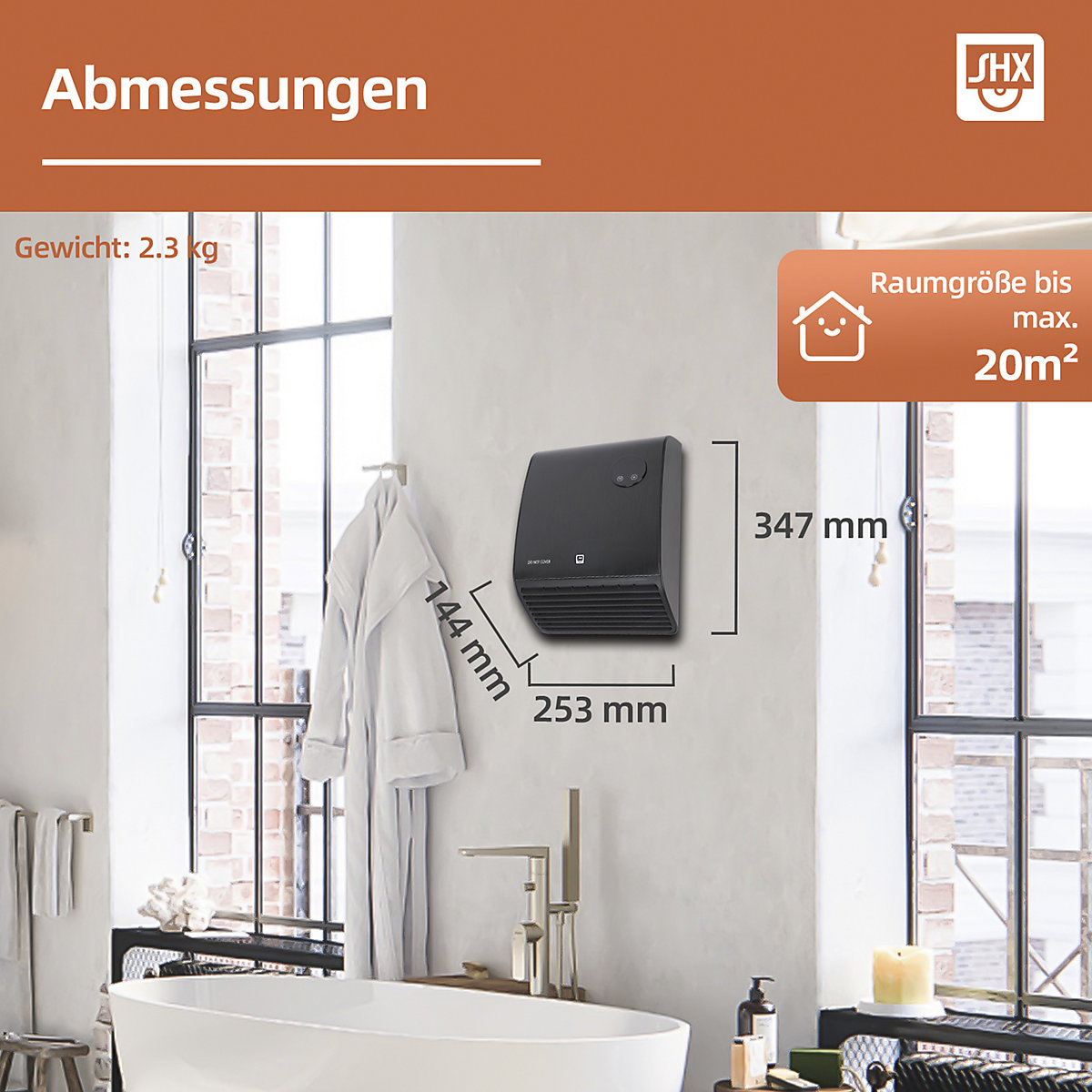 Badezimmer-Heizlüfter (Produktabbildung 5)-4