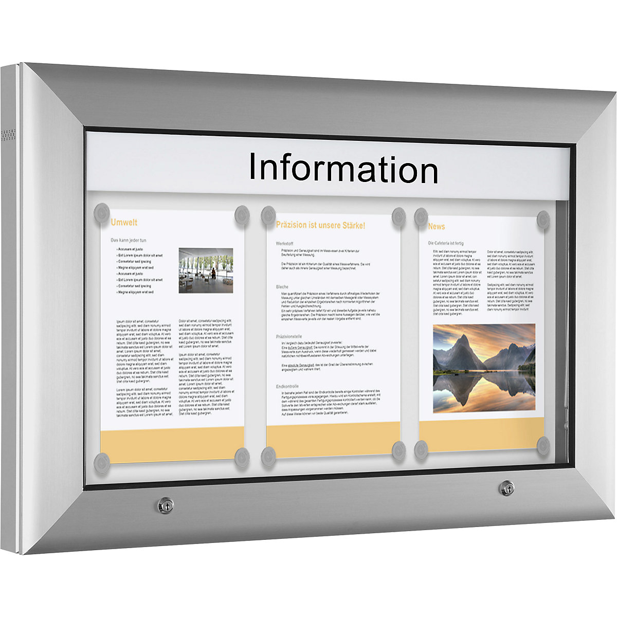 kaiserkraft Display Case Indoor Outdoor Landscape A2 Pure White 3