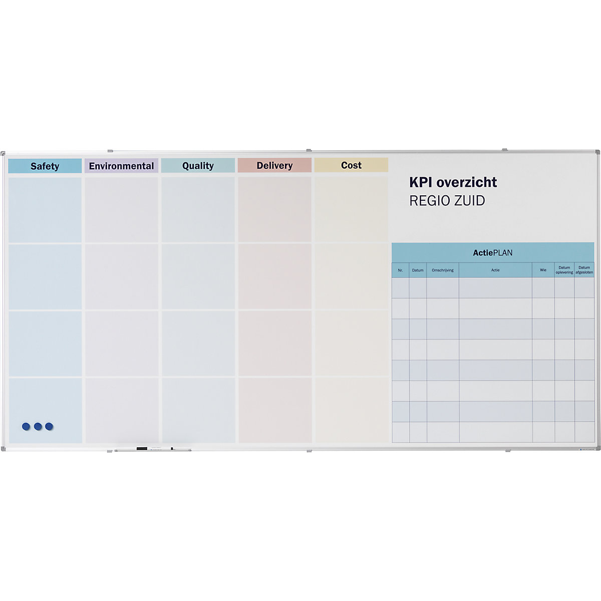 Individuell bedrucktes Whiteboard eurokraft pro (Produktabbildung 2)-1