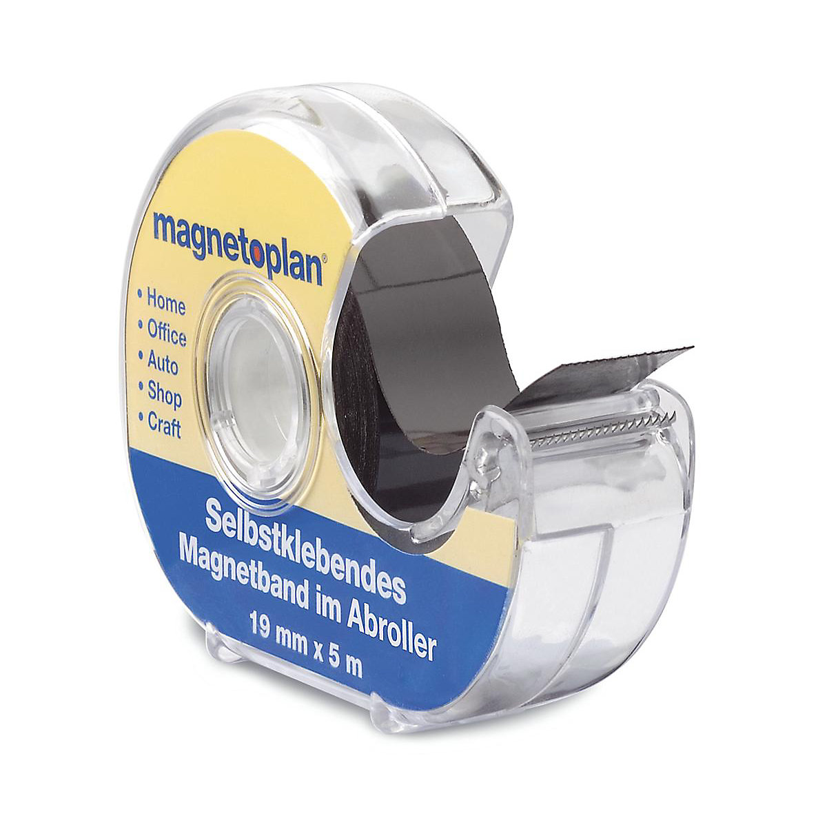 Magnetoplan Magnetband Selbstklebend 19mm X 5m Im Handabroller – Für Präsentation, Büro & Tonie-Befestigung
