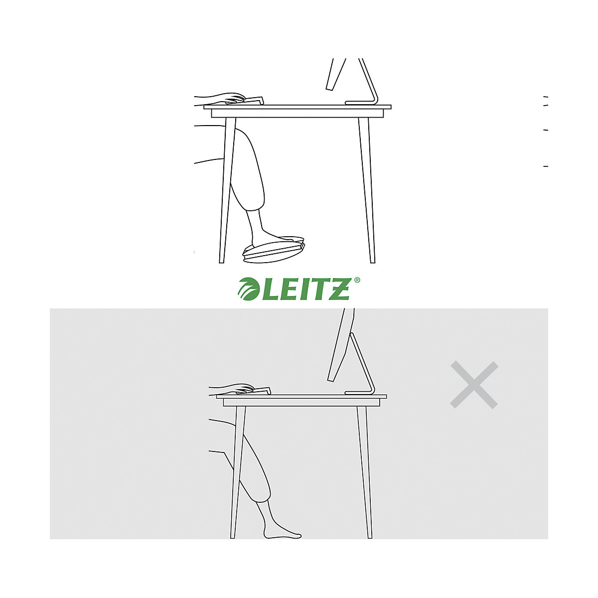Fußstütze Ergo Leitz (Produktabbildung 4)-3