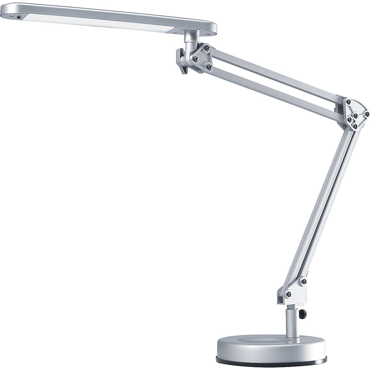 Hansa LED-Schreibtischlampe 4 STARS, mit Fuß, silber
