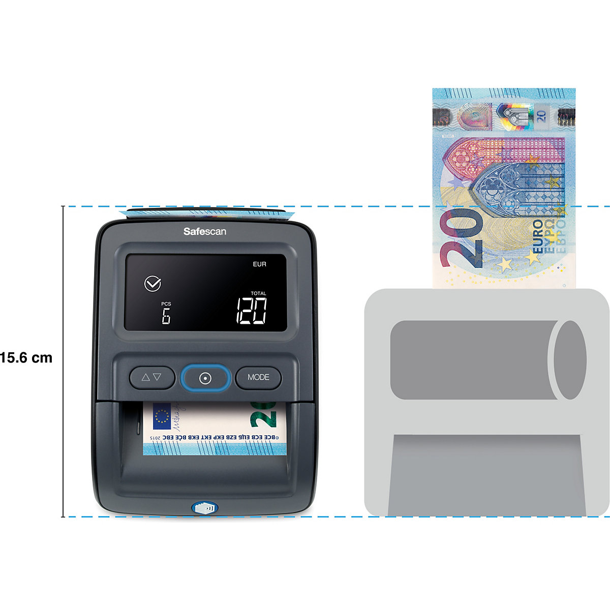 Geldscheinprüfgerät 155-S, automatisch Safescan (Produktabbildung 6)-5