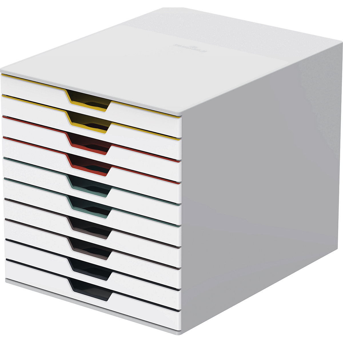 DURABLE Schubladenbox VARICOLOR®, HxBxT 292 x 280 x 356 mm, 10 Schubladen, weiß