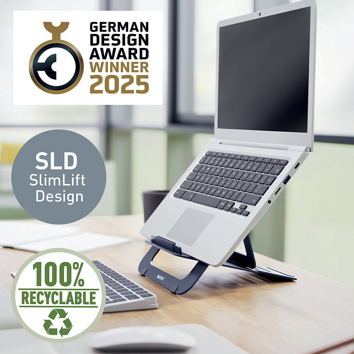 Aluminium-Laptopständer Leitz Ergo Leitz (Produktabbildung 3)-2