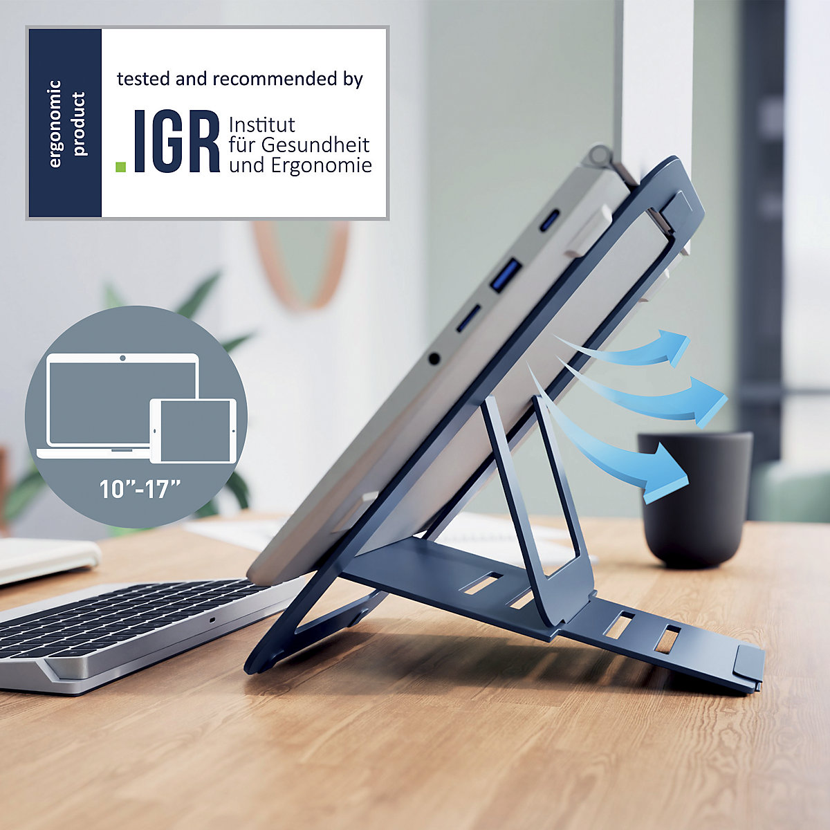 Aluminium-Laptopständer Leitz Ergo Leitz (Produktabbildung 6)-5