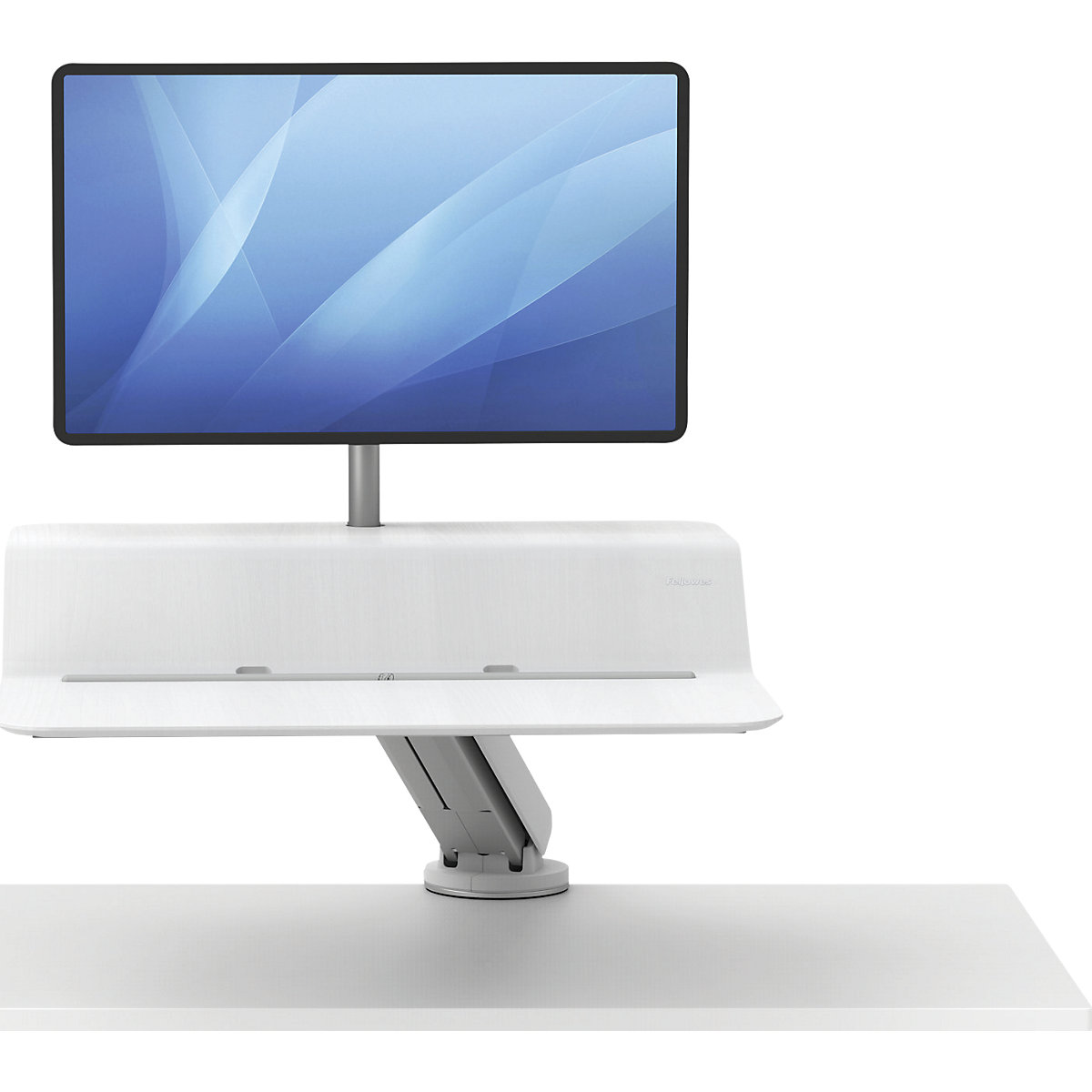 Fellowes Lotus™ RT Sitz-Steh-Workstation, für 1 Monitor, HxBxT 222 x 902 x 603 mm, weiß