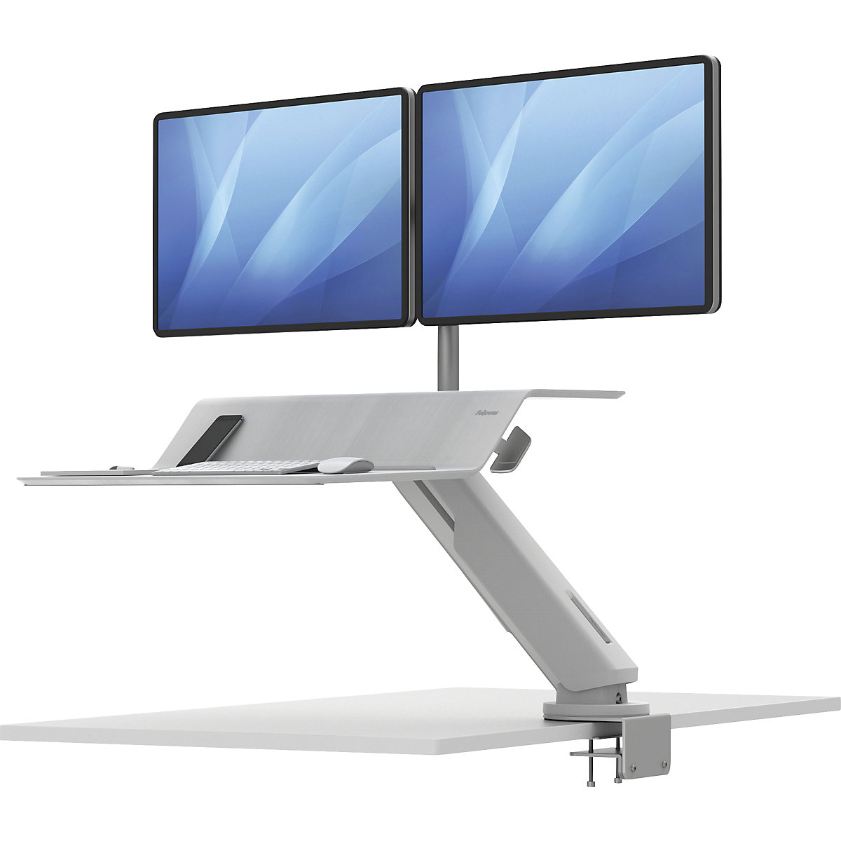 Lotus™ RT Sitz-Steh-Workstation, für 2 Monitore Fellowes, HxBxT 222 x 902 x 603 mm, weiß-5