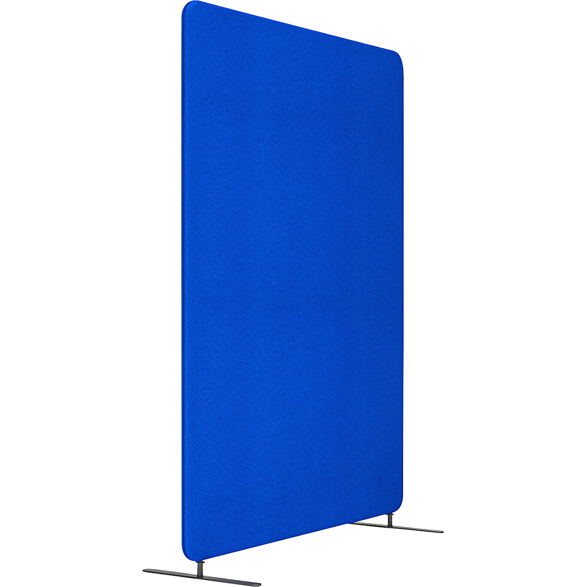 Schallschutz-Trennwandsystem SOFTLINE, Stoff, Gesamthöhe 1800 mm, Breite 1200 mm, blau