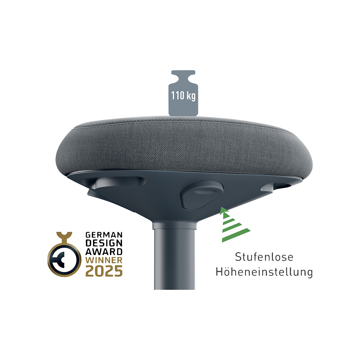 Ergo Active Stehhocker mit Komfortsitz Leitz (Produktabbildung 7)-6