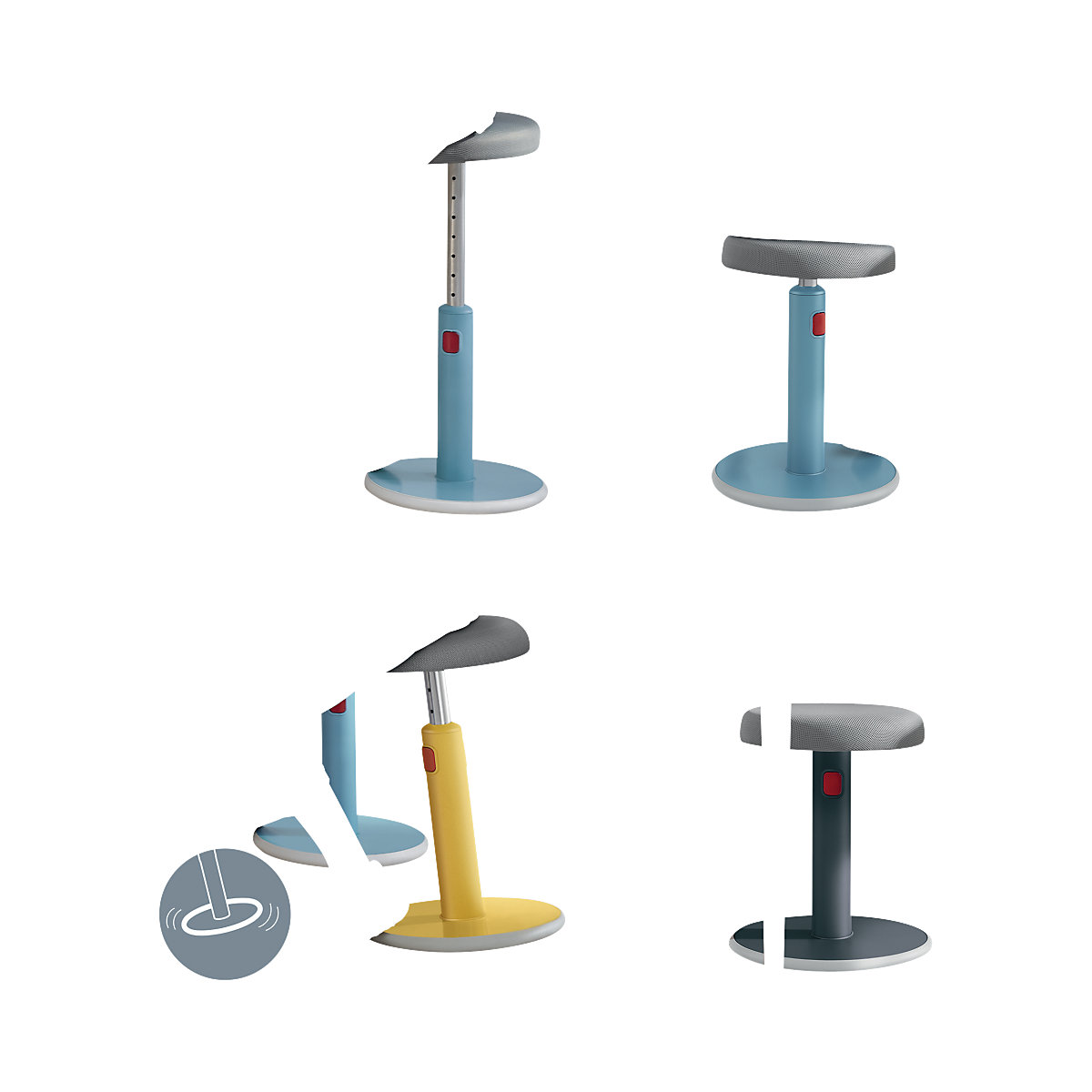 Ergo Cosy Aktiv Sitz- und Stehhocker Leitz (Produktabbildung 4)-3