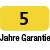 5 Jahre Gewährleistung. Auf Produkte, die mit diesem Symbol gekennzeichnet sind, gewähren wir eine Qualitätsgarantie auf Material und Verarbeitung für die Dauer von 5 Jahren ab Anlieferung.