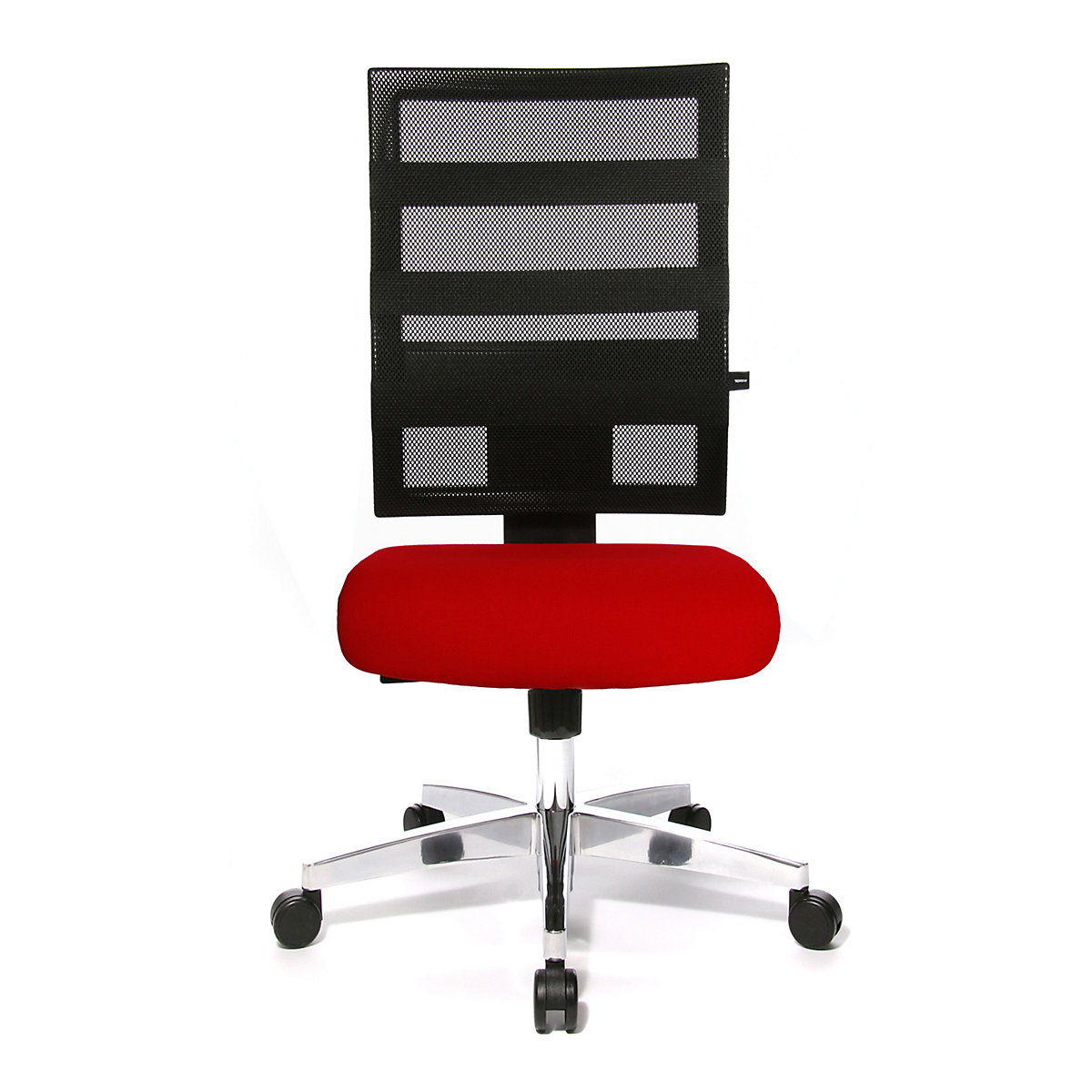 Bürodrehstuhl X-PANDER Topstar, Netzrückenlehne mit elastischen Gummibändern, schwarz / rot-3