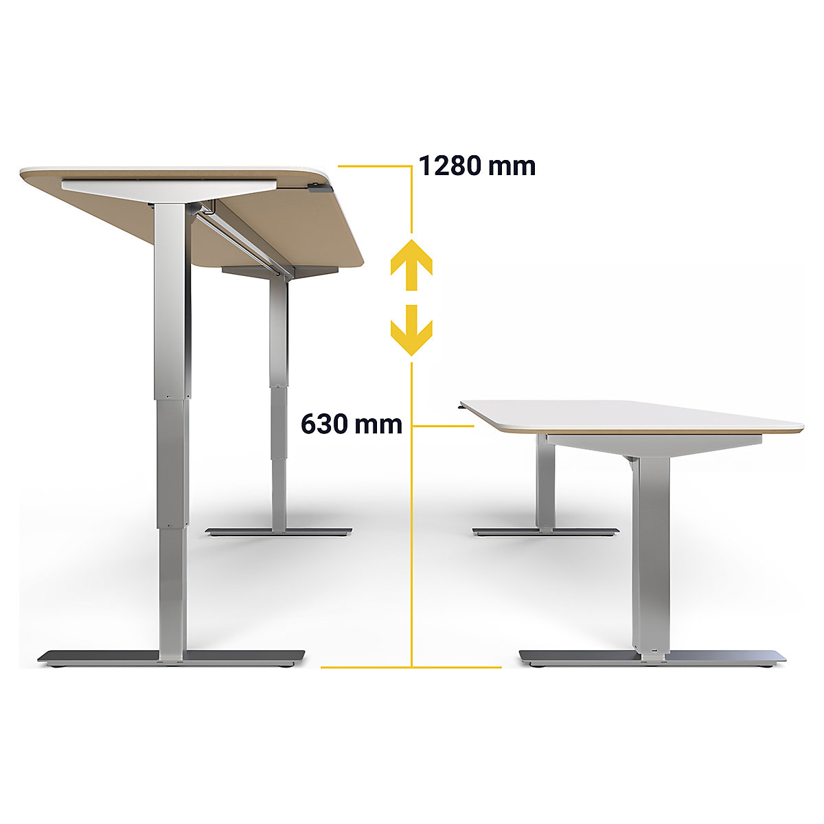 Schreibtisch Atlanta Trend, elektrisch höhenverstellbar (Produktabbildung 5)-4