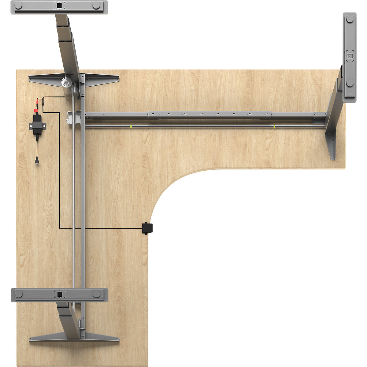 Schreibtisch Atlanta, elektrisch höhenverstellbar (Produktabbildung 3)-2