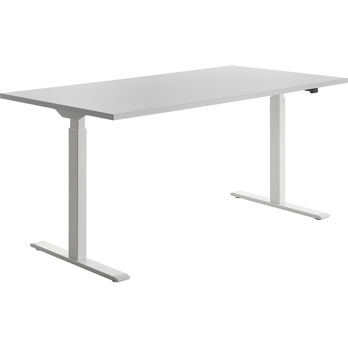 Schreibtisch, elektrisch höhenverstellbar Topstar, gerade, BxT 1600 x 800 mm, weiß/weiß-43