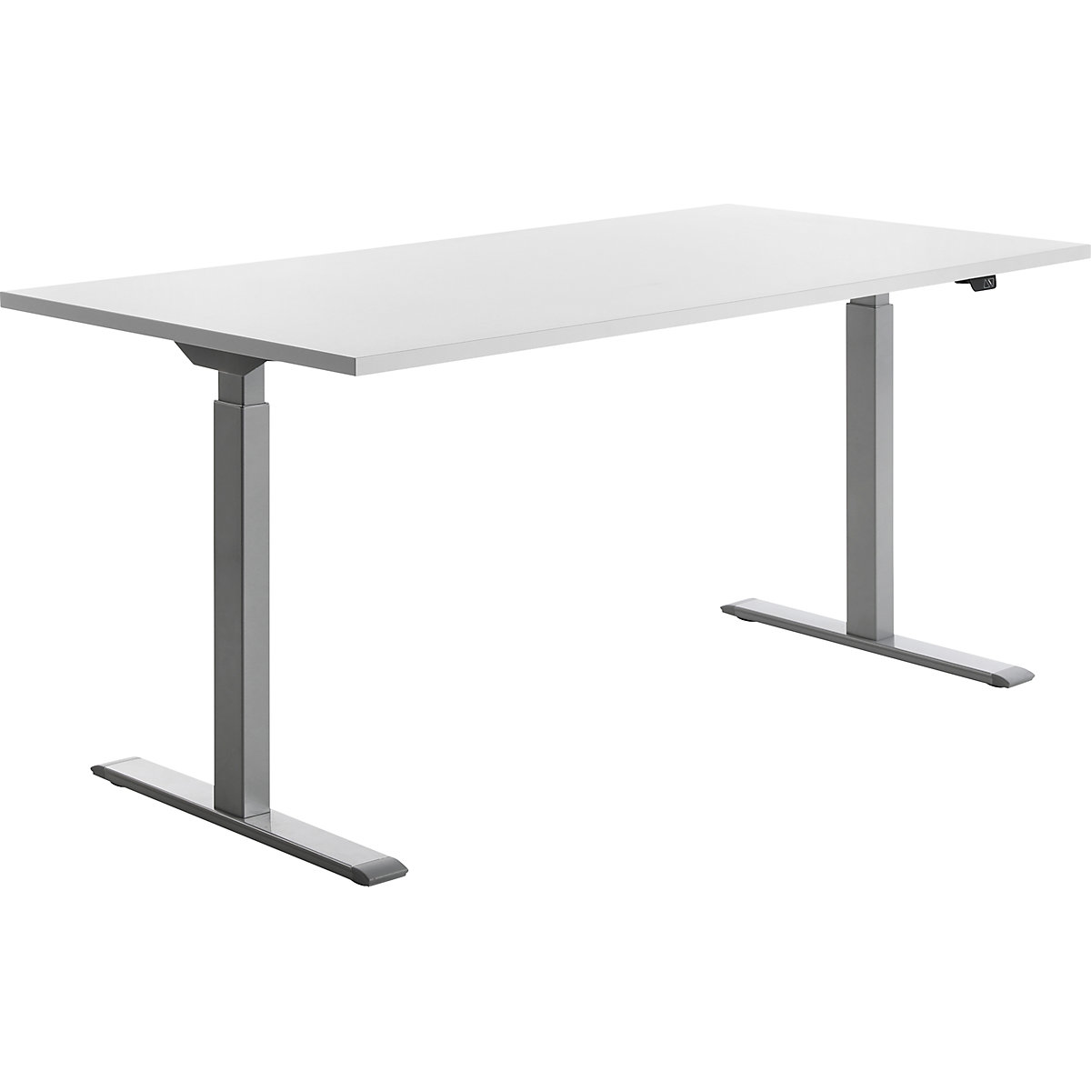 Schreibtisch, elektrisch höhenverstellbar Topstar, gerade, BxT 1600 x 800 mm, weiß/grau-10