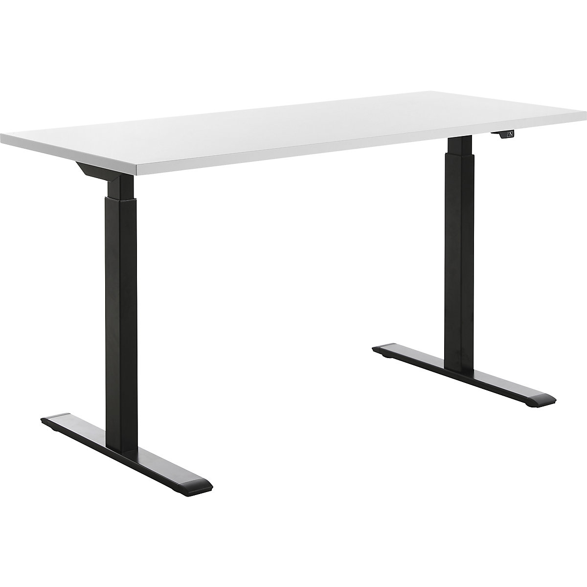 Schreibtisch, elektrisch höhenverstellbar Topstar, gerade, BxT 1400 x 600 mm, weiß/schwarz-39