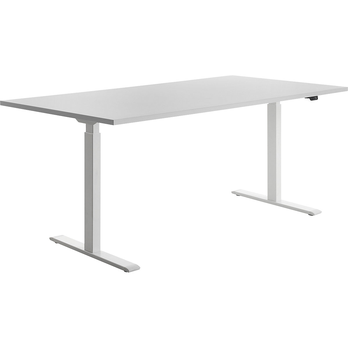 Schreibtisch, elektrisch höhenverstellbar Topstar, gerade, BxT 1800 x 800 mm, lichtgrau/weiß-15