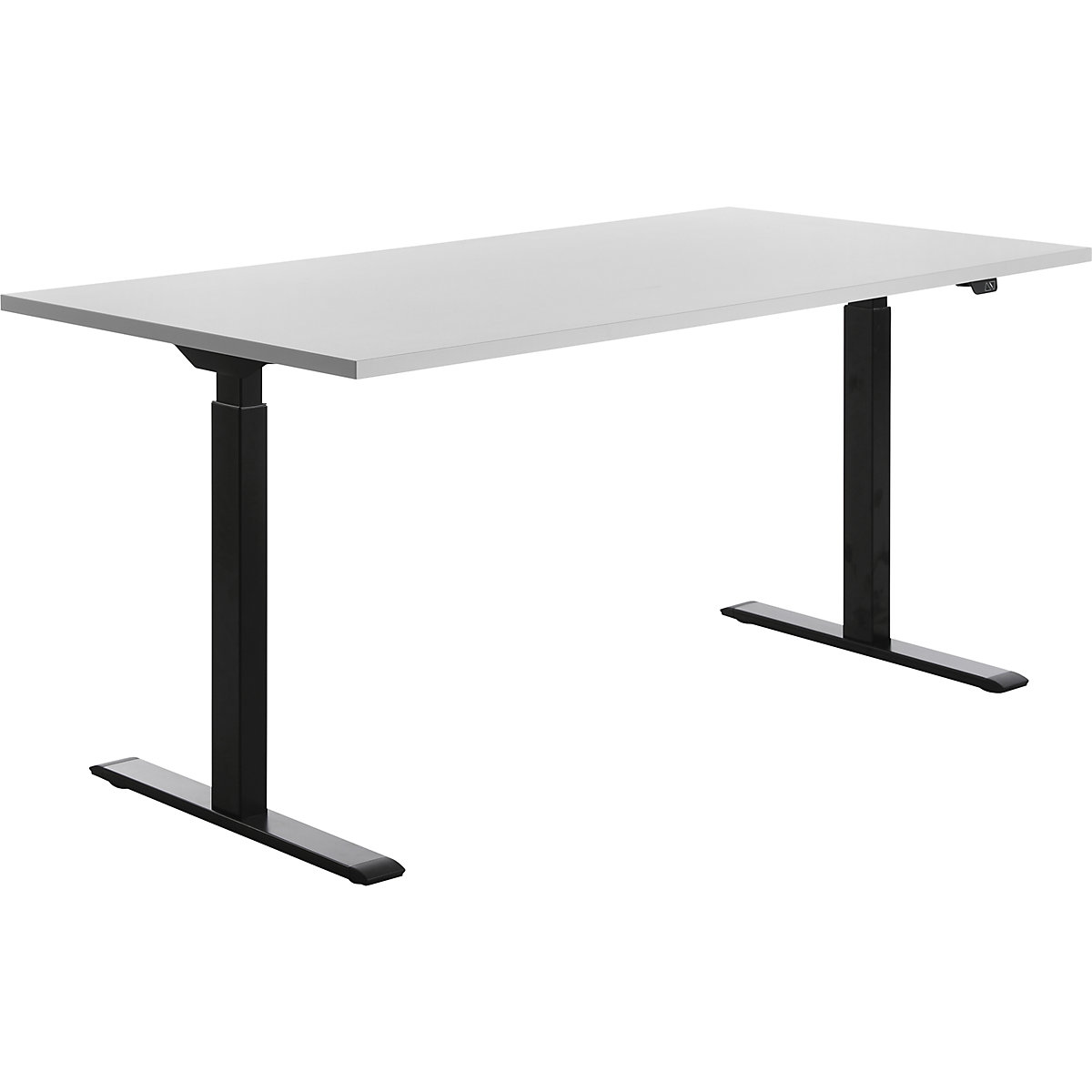 Schreibtisch, elektrisch höhenverstellbar Topstar, gerade, BxT 1600 x 800 mm, lichtgrau/schwarz-21