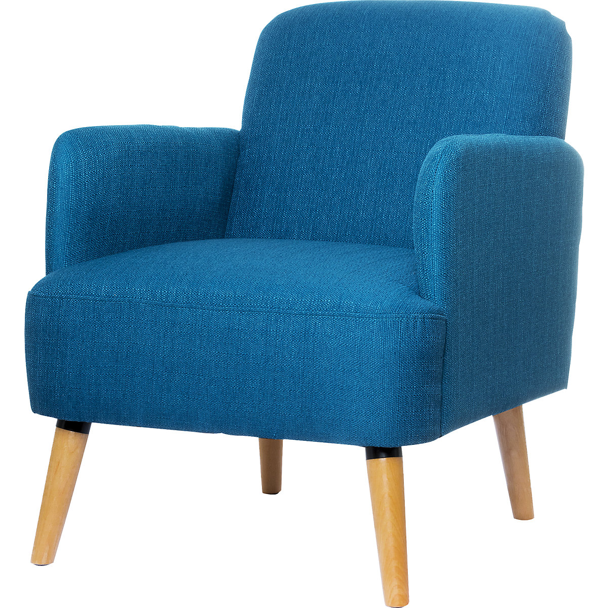 Sessel BROOKS, Füße aus Massivholz, blau
