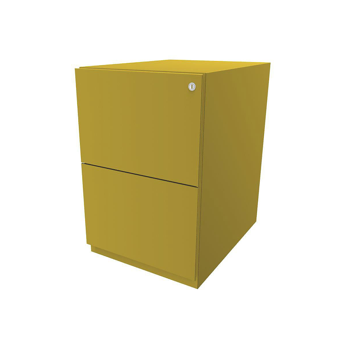 Rollcontainer Note™, mit 2 Hängeregistraturen BISLEY, HxB 645 x 420 mm, gelb-9