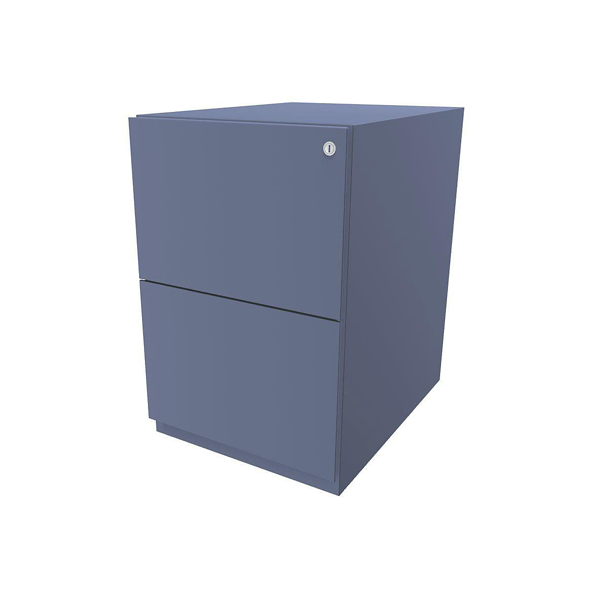 BISLEY Rollcontainer Note™, mit 2 Hängeregistraturen, HxB 645 x 420 mm, blau
