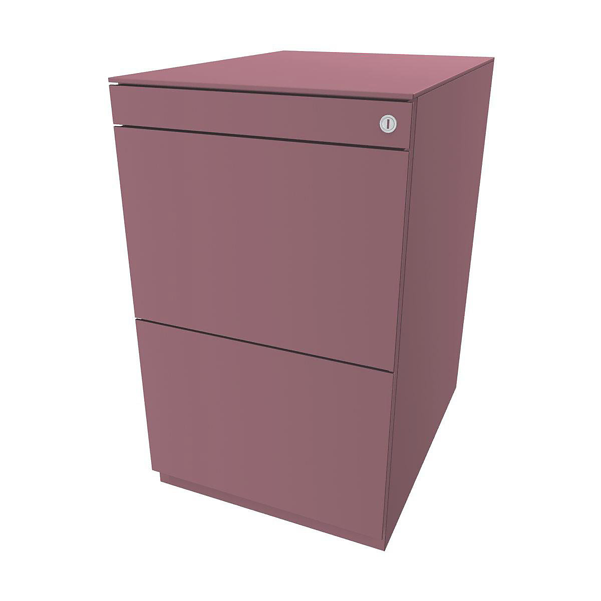 Standcontainer Note™, mit 2 Hängeregistraturen BISLEY, Höhe 704 – 737 mm, mit Top, pink-13