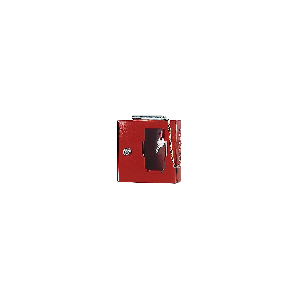 Notschlüsselkasten mit Glasscheibe, mit Klöppel zum Einschlagen, HxBxT 200 x 200 x 50 mm, VE 3 Stk