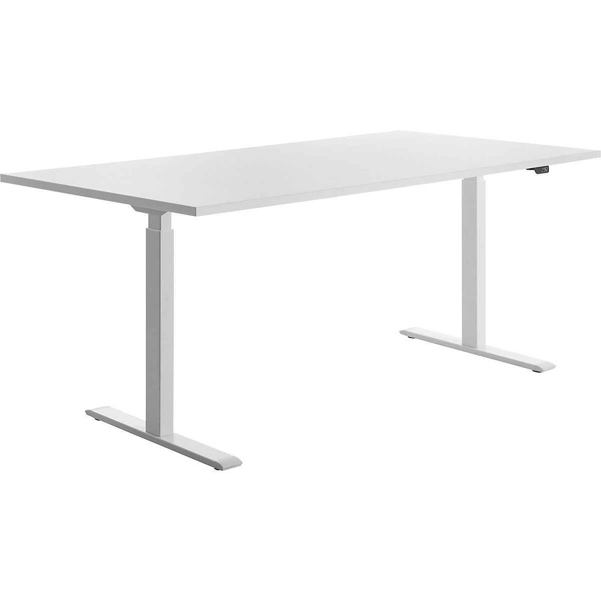 Topstar Schreibtisch, elektrisch höhenverstellbar, BxT 1800 x 800 mm, Platte weiß, Gestell weiß