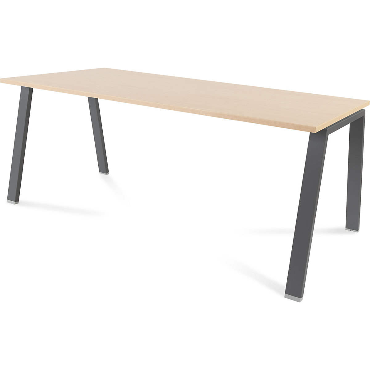 Schreibtisch BLANCA, HxBxT 740 x 1800 x 800 mm, Buche-Dekor, Gestell anthrazit