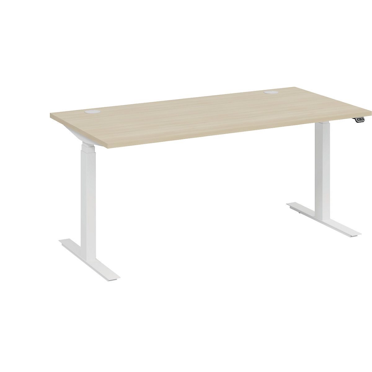 Schreibtisch BOTTOM-UP white, BxT 1600 x 800 mm, Ahorn-Dekor