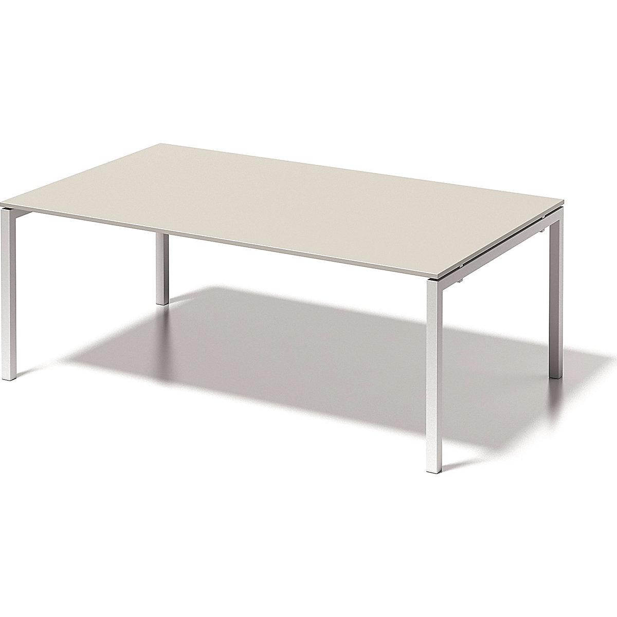 BISLEY Schreibtisch CITO, U-Gestell, HxBxT 740 x 2000 x 1200 mm, Gestell weiß, Platte grauweiß