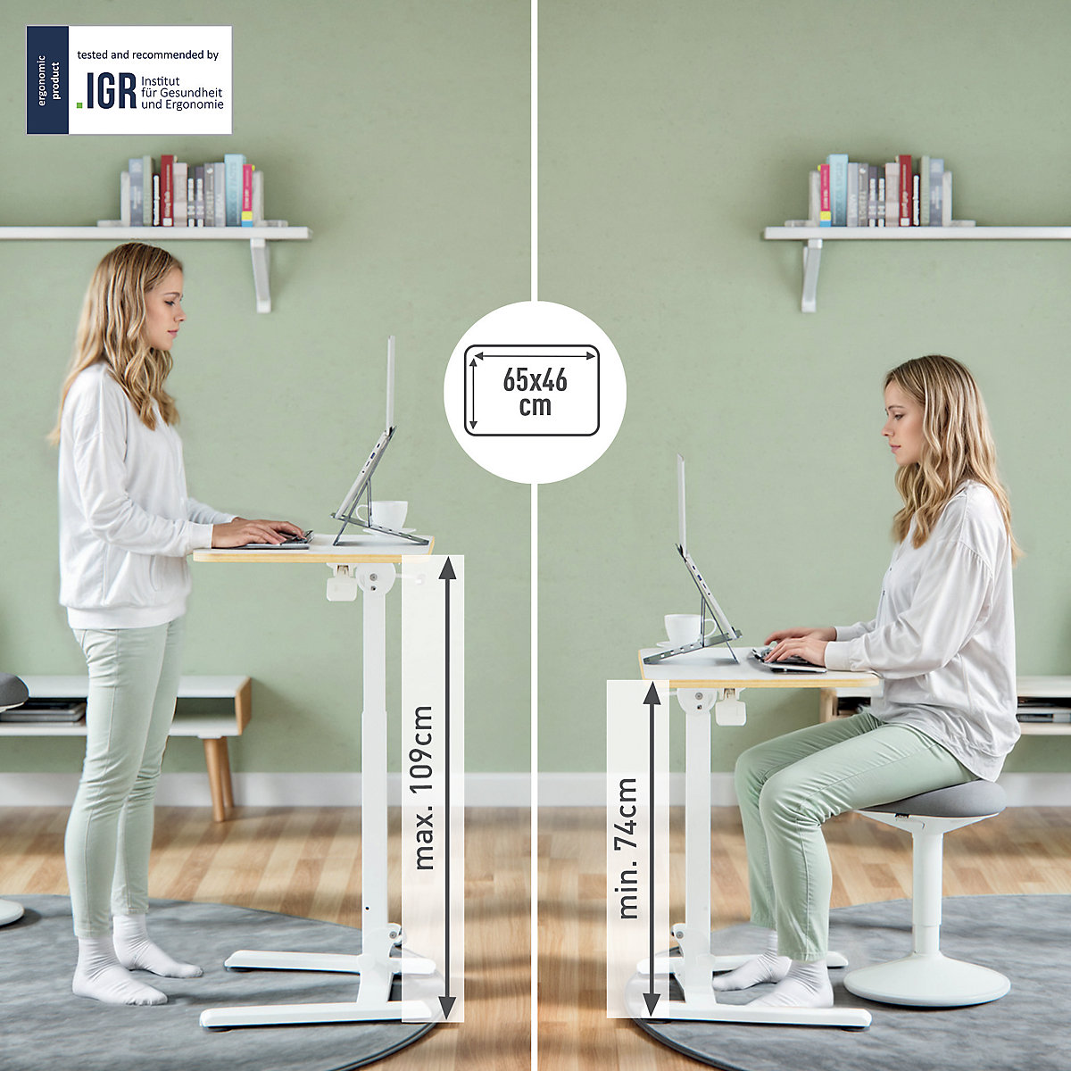 Schreibtisch, klappbar Leitz (Produktabbildung 2)-1