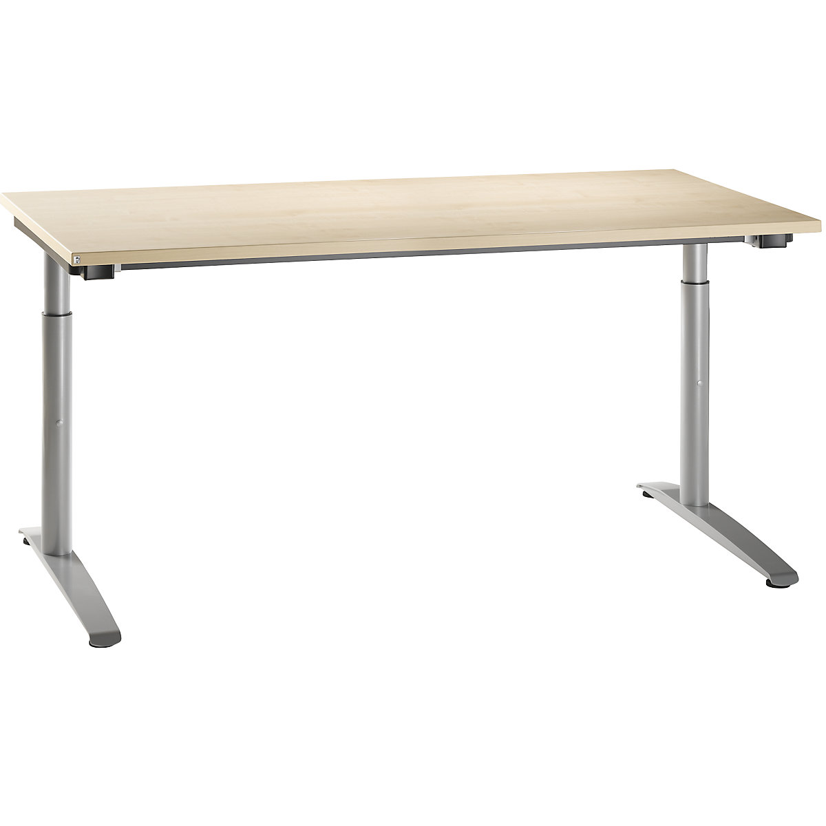 Schreibtisch mit C-Fußgestell HANNA, höhenverstellbar 650 – 850 mm, Breite 1600 mm, Dekor Ahorn-5
