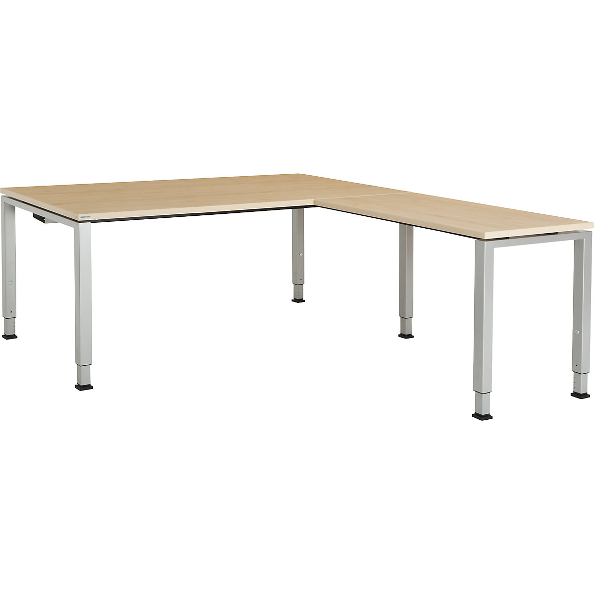 mauser Schreibtisch, verkettet, Fußform Quadrat-/Rechteckrohr