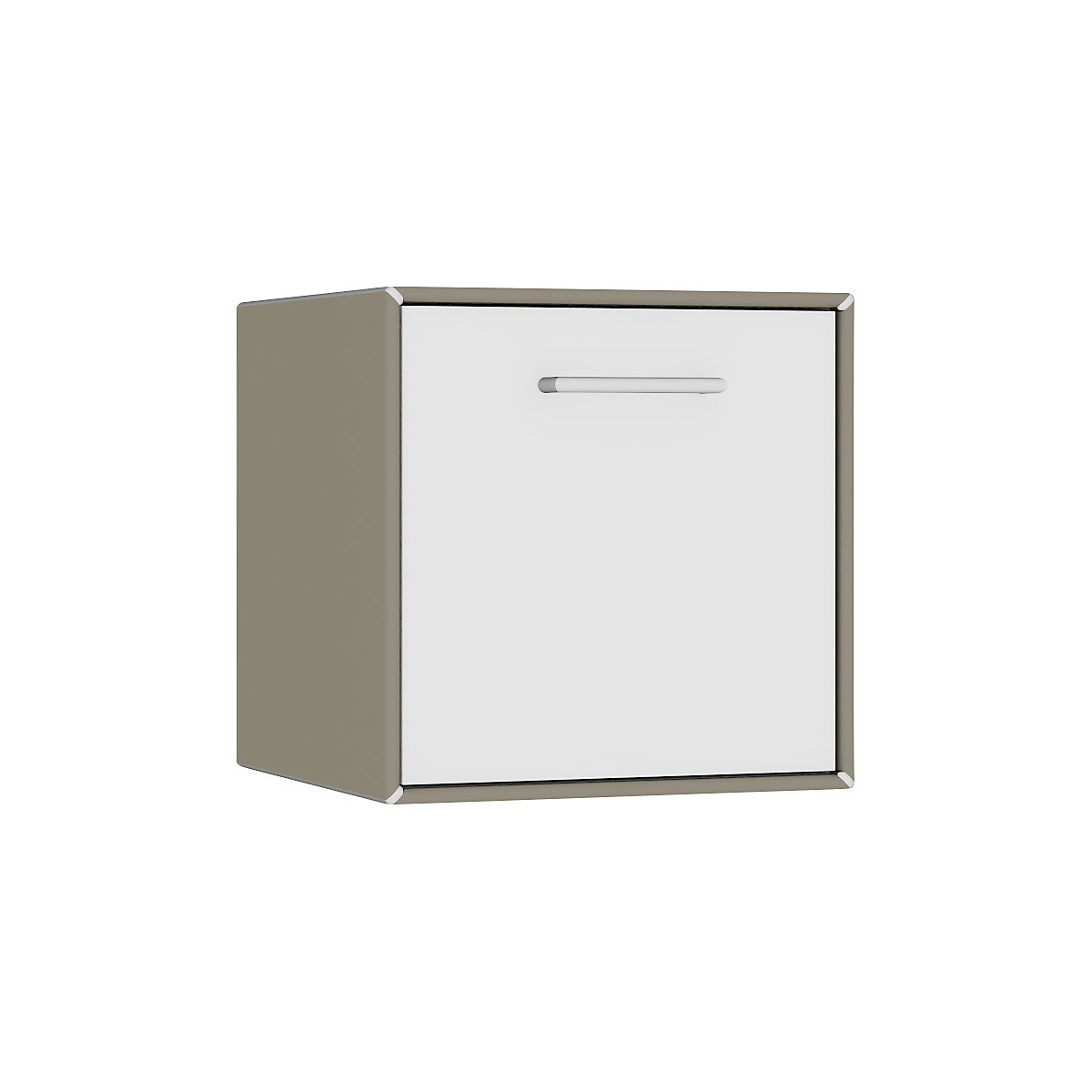 Einzelbox, hängend mauser, 1 Schublade, Breite 385 mm, beigegrau / reinweiß-2