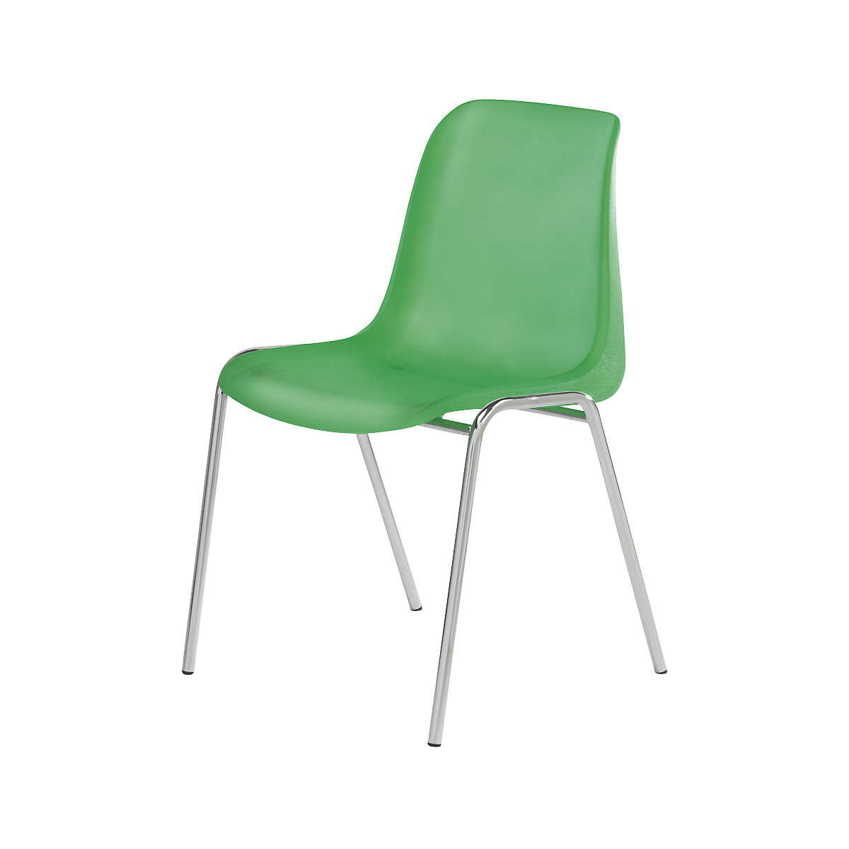 Kunststoff-Schalenstuhl EUROPA, ohne Polster, Sitzschale leuchtgrün, VE 2 Stk-12