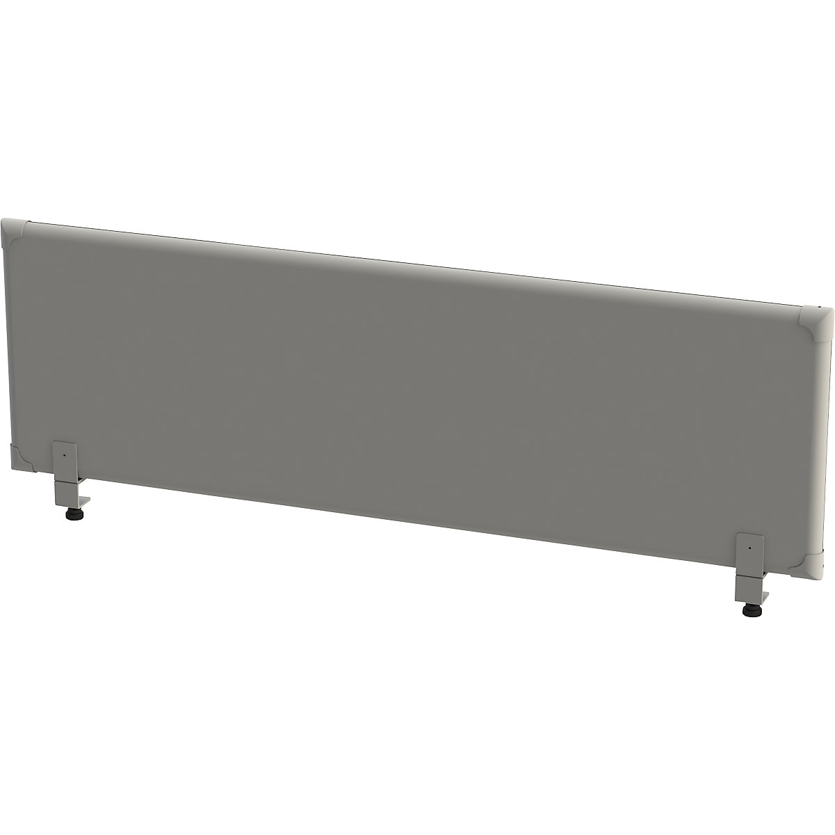 EUROKRAFTpro Akustik-Tischaufsatz-Paneel, Höhe 450 mm, Breite 1600 mm, grau