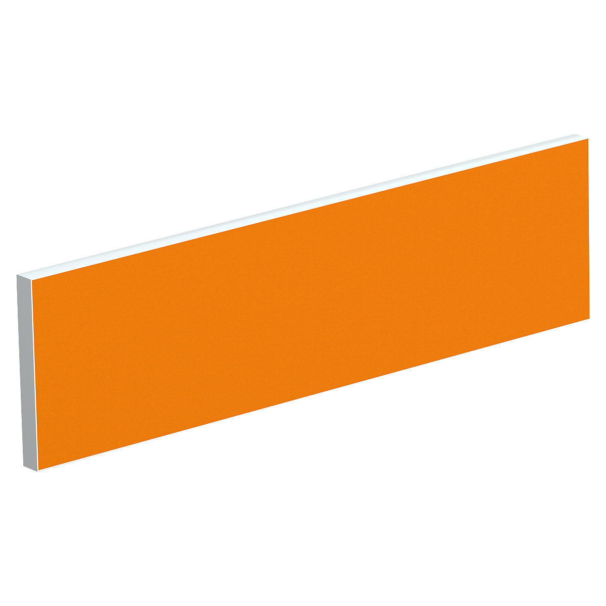 Tischtrennwand für Teamschreibtische, Breite 1600 mm, Bezug orange