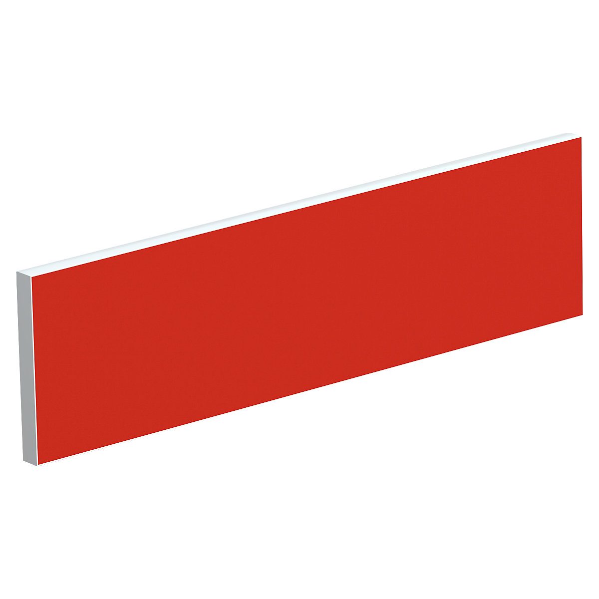 Tischtrennwand für Teamschreibtische, Breite 1600 mm, Bezug rot