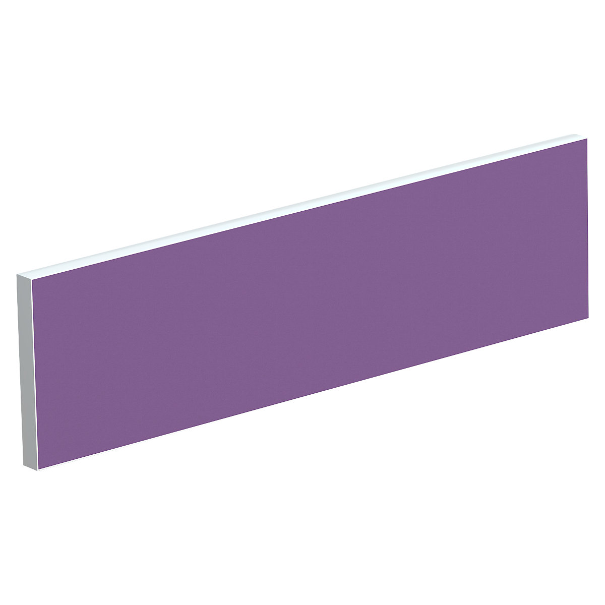 Tischtrennwand für Teamschreibtische, Breite 1600 mm, Bezug lila
