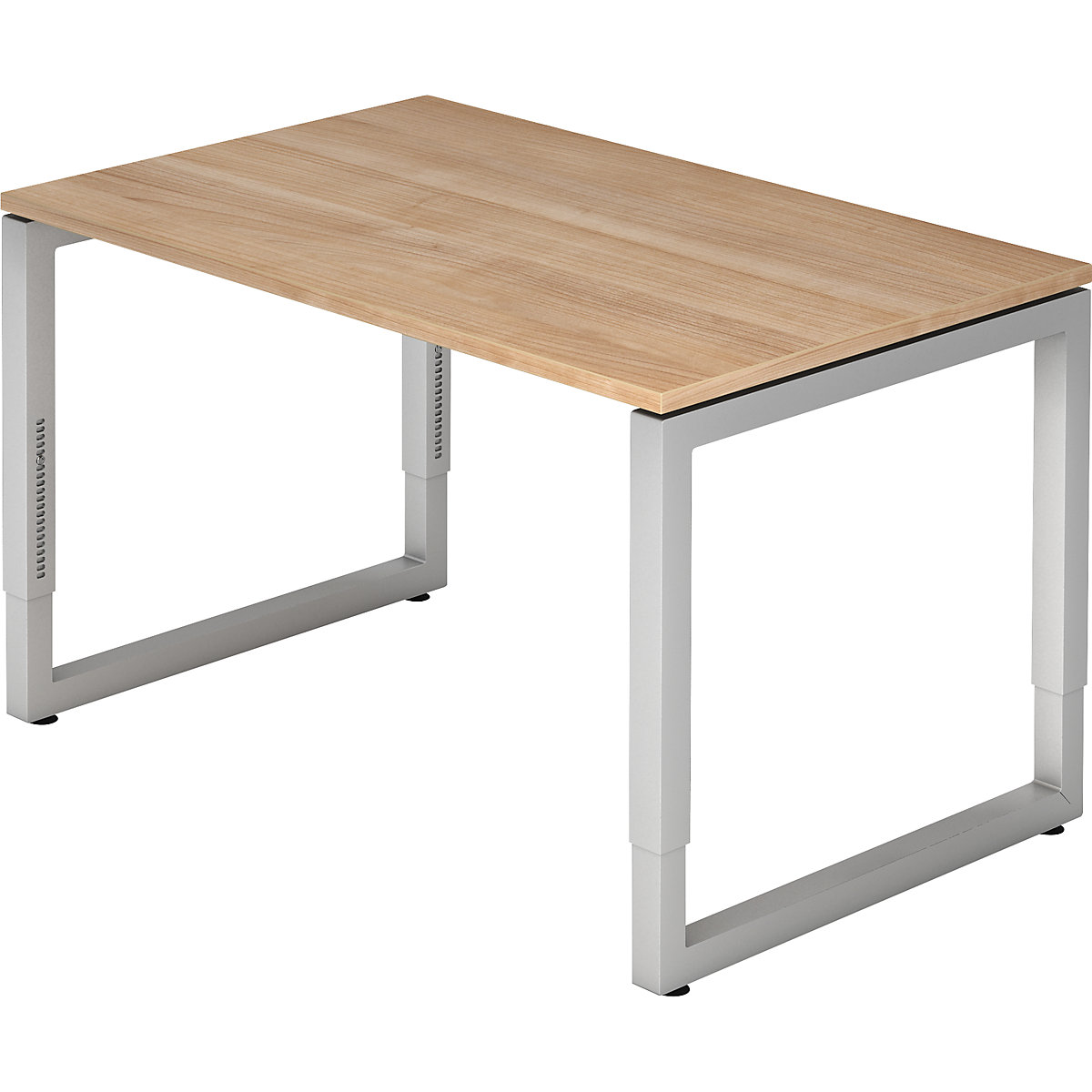 Schreibtisch mit Gestell aus Vierkant-Stahlrohr ANNY eurokraft pro, BxT 1200 x 800 mm, Dekor Nussbaum-7