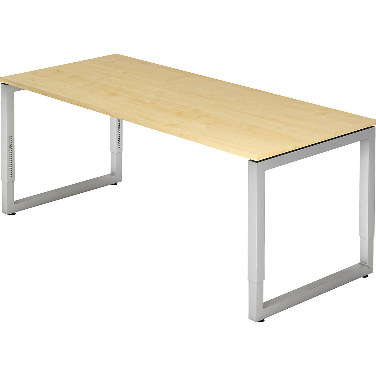 Schreibtisch mit Gestell aus Vierkant-Stahlrohr ANNY eurokraft pro, BxT 1800 x 800 mm, Dekor Ahorn-8
