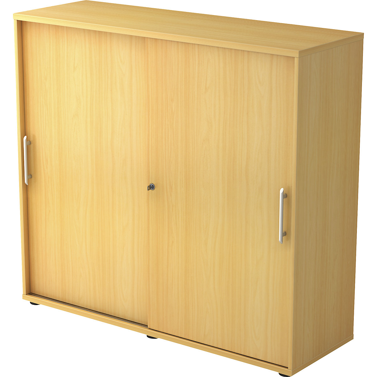 Schiebetürenschrank FINO, je 2 Fachböden, 1 Trennwand, HxBxT 1100 x 1200 x 400 mm, Buche-Dekor-10